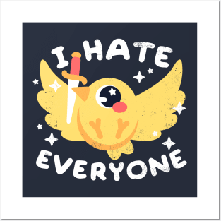 Bird I hate everyone Posters and Art